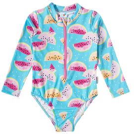 Maio-Body-Infantil-Manga-Longa-com-Ziper-Azul-Melancias-1