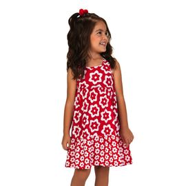 -	Vestido-Infantil-Malha-Vermelho-Flores-Brancas-Kyly-1