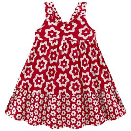 -	Vestido-Infantil-Malha-Vermelho-Flores-Brancas-Kyly-2