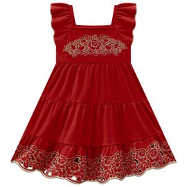 Vestido-Infantil-Cotton-Vermelho-Cranberry-Bordado-Corte-a-Laser-2