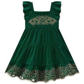 Vestido-Infantil-Cotton-Verde-Pinheiro-Bordado-Corte-a-Laser-2