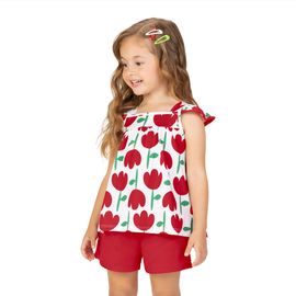 Conjunto-Meninas-Blusa-Bata-Branca-Tulipas-e-Short-Vermelho-1