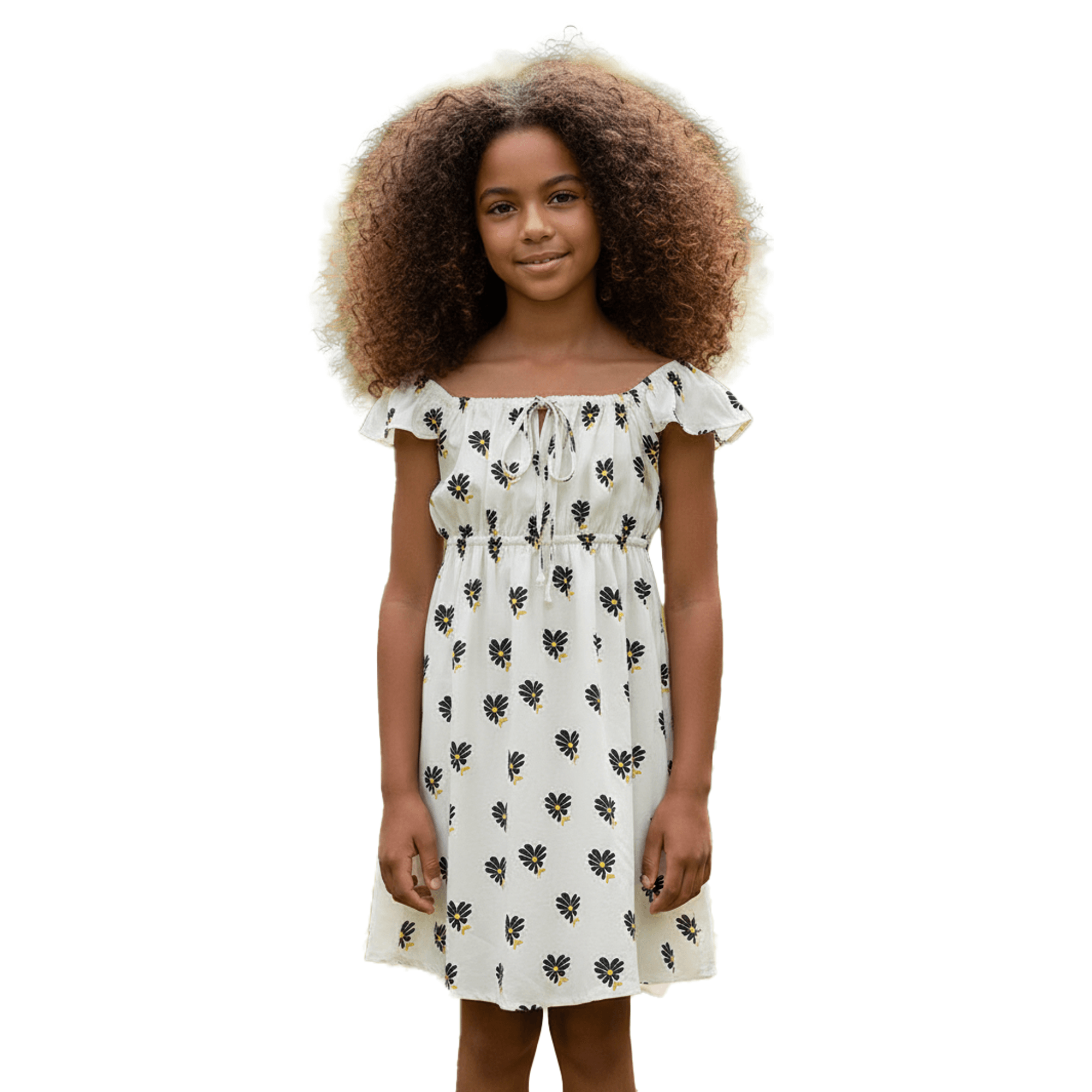 Vestido-Infantil-Fabula-Viscose-Decote-Franzido-Branco-Flor-de-Amor-1