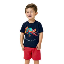 Conjunto-Infantil-Camiseta-Azul-Marinho-Aviaozinho-e-Bermuda-Vermelho-1