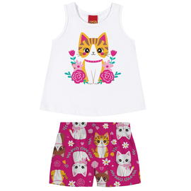 Conjunto-Meninas-Regata-Branca-Gatinha-Flor-e-Short-Pink-Kyly-2