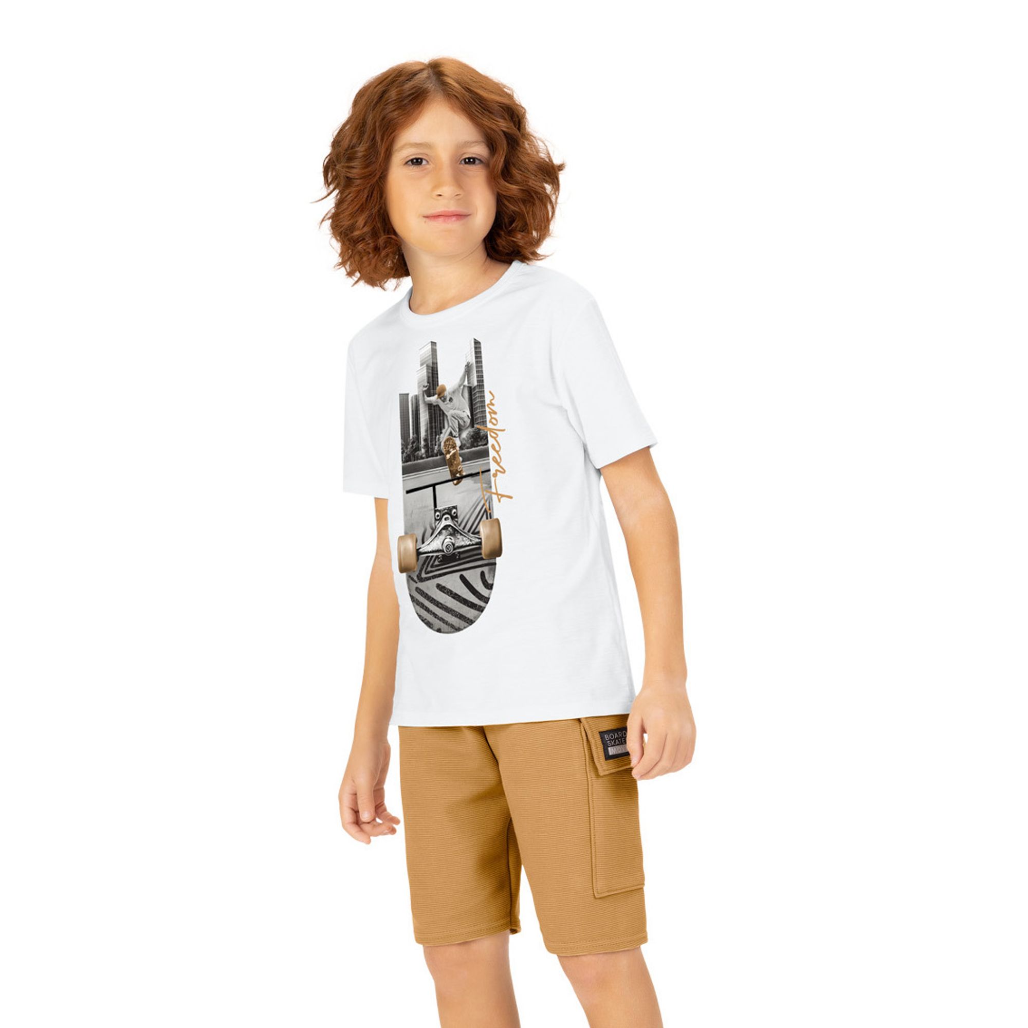 Conjunto-Meninos-Camiseta-Branca-Skate-e-Bermuda-Cargo-Amendoa-1