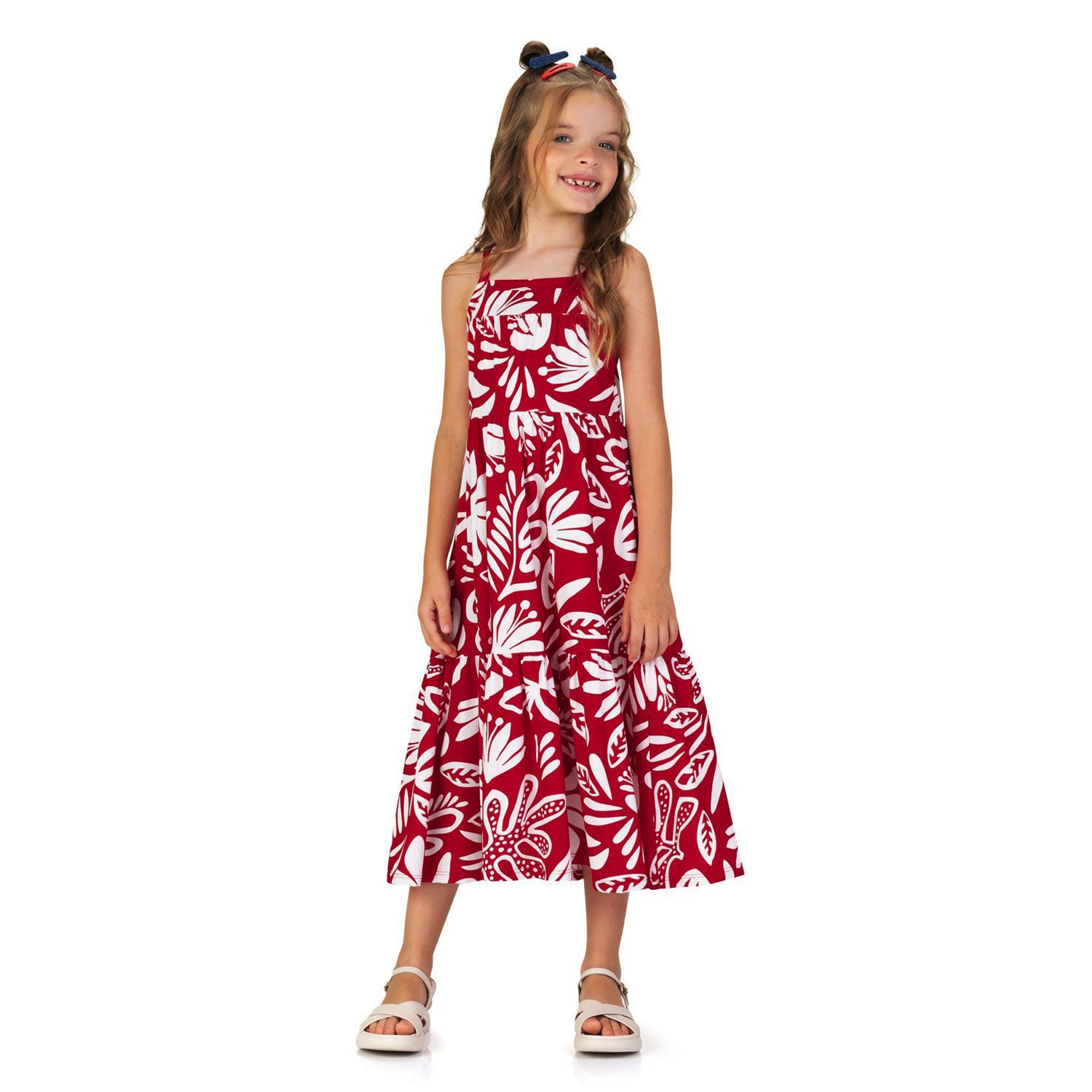 Vestido-Meninas-Alcas-Malha-Midi-Vermelho-Flores-Kyly-1