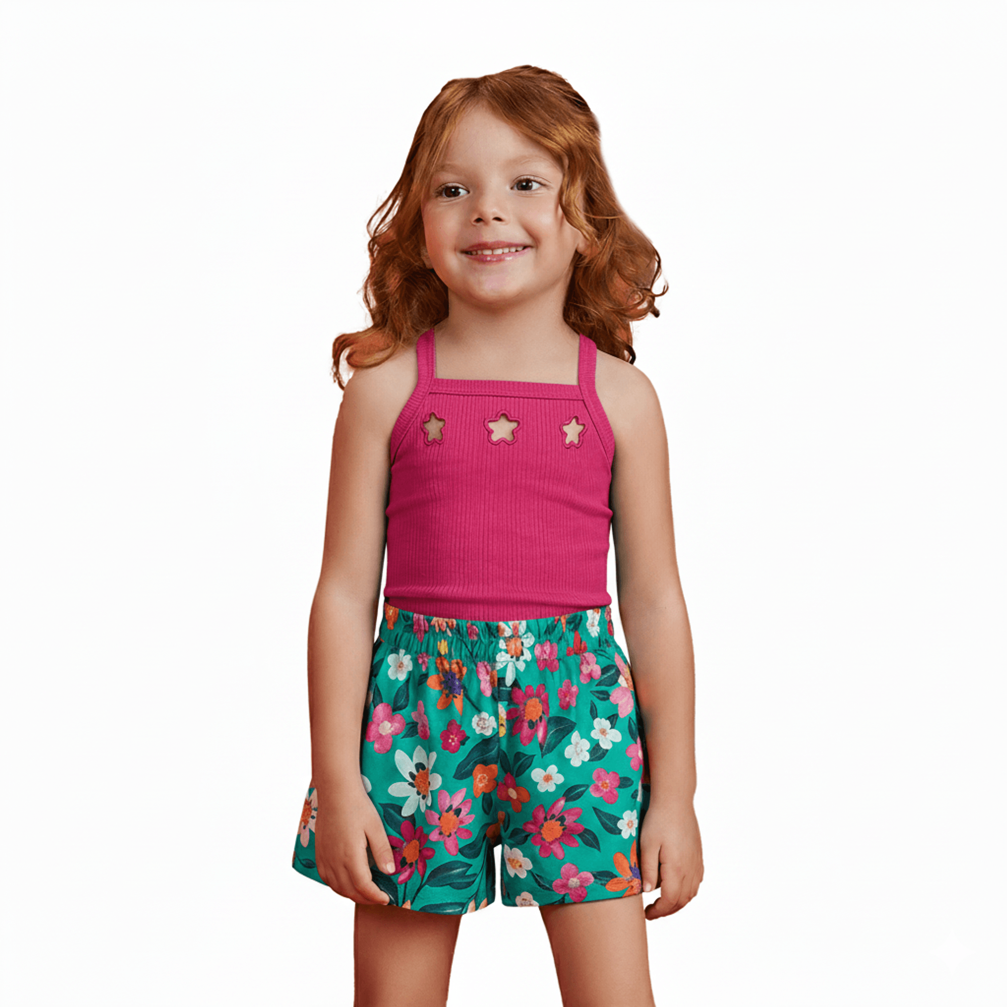 Conjunto-Meninas-Regata-Cropped-Ribana-Pink-e-Short-Flores-1