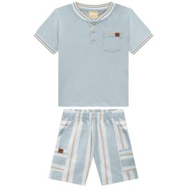 -	Conjunto-Infantil-Camiseta-Henley-Azul-Grecia-e-Bermuda-Listrada-Milon-2
