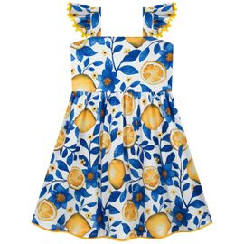 Vestido-Meninas-Cotton-Branco-Limoes-Amarelo-e-Azul-Kyly-2