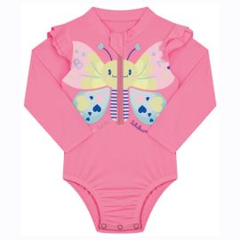 Maio-Body-Meninas-Com-Ziper-Manga-Longa-Rosa-Borboleta-2