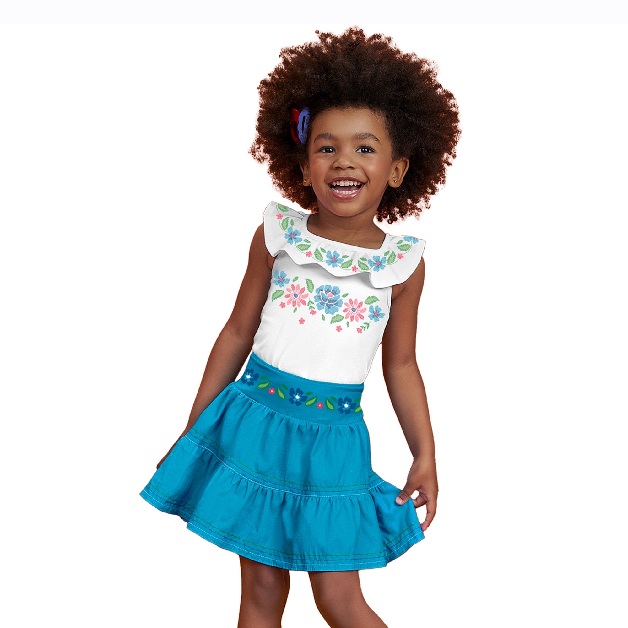 Conjunto-Meninas-Blusa-Branca-Gola-Babados-e-Saia-Azul-Cambraia-1