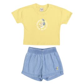 Conjunto-Meninas-Camiseta-Amarela-Lemon-Brilho-e-Short-Jeans-2