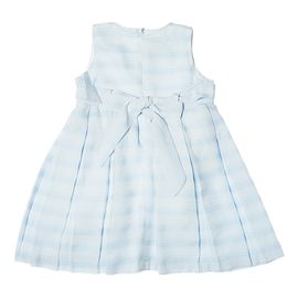 Vestido-Infantil-Listrado-Jacquard-Azul-Com-Faixa-de-Cabelo-2