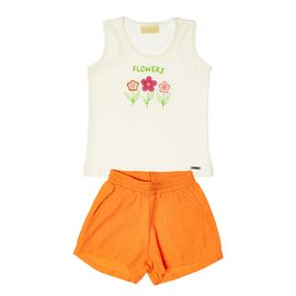 -	Conjunto-Meninas-Regata-Branca-Flores-Bordadas-e-Short-Viscose-Laranja-2
