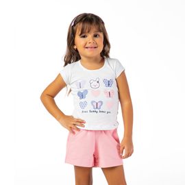 Conjunto-Meninas-Blusa-Branca-Bunny-Borboletas-e-Short-Rosa-1