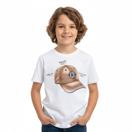 Camiseta-Meninos-Branca-Manga-Curta-Bone-de-Beisebol-Kyly-1