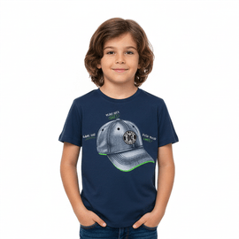 Camiseta-Meninos-Azul-Pacifico-Manga-Curta-Bone-de-Beisebol-1