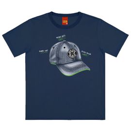 Camiseta-Meninos-Azul-Pacifico-Manga-Curta-Bone-de-Beisebol-2