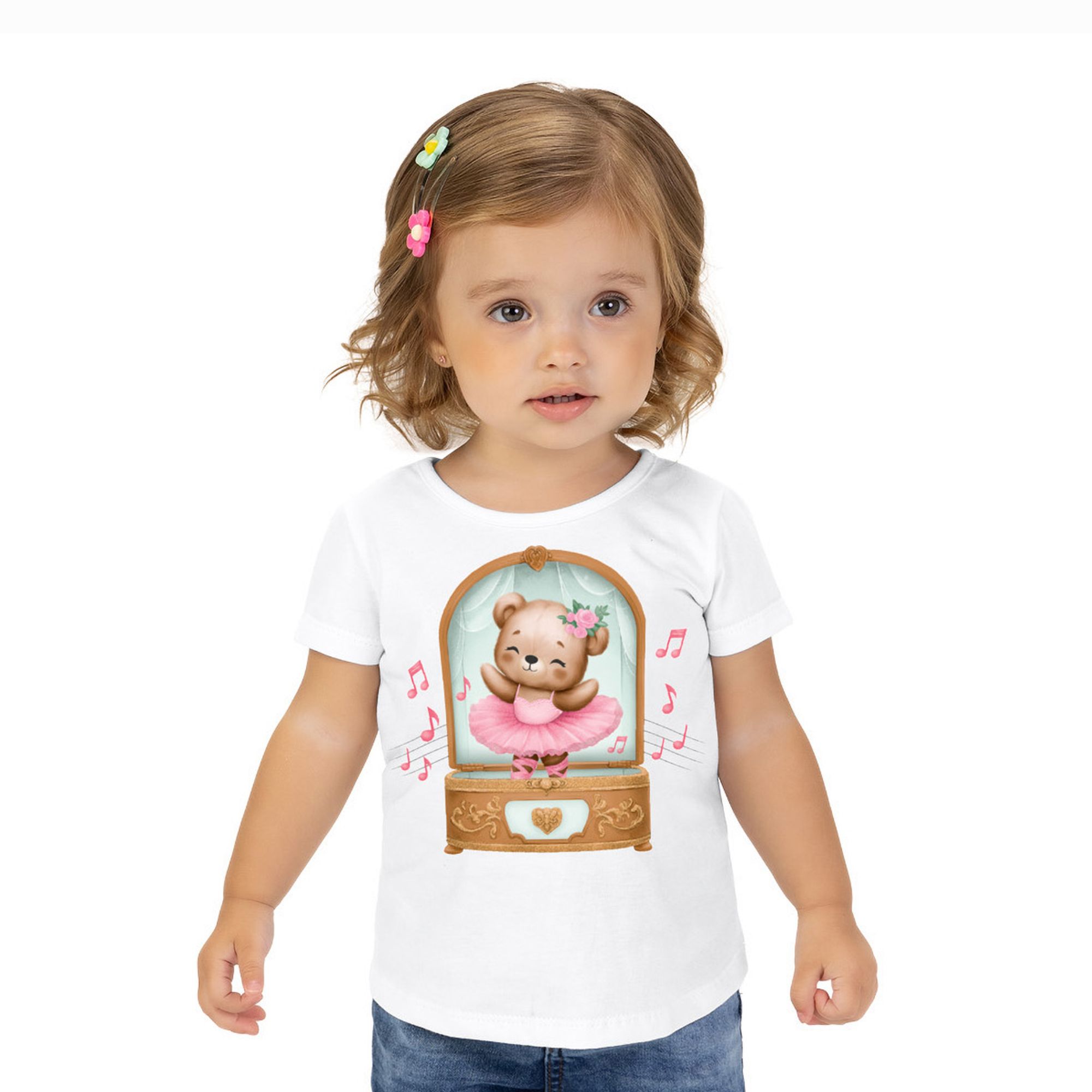 Blusa-Meninas-Branca-Manga-Curta-Ursinha-Bailarina-1