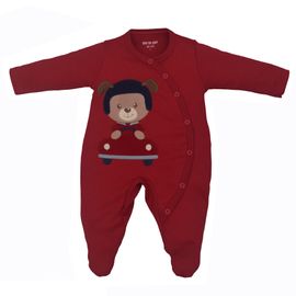Macacao-Bebe-Longo-Suedine-Vermelho-Urso-Carrinho-Upi-Uli-1