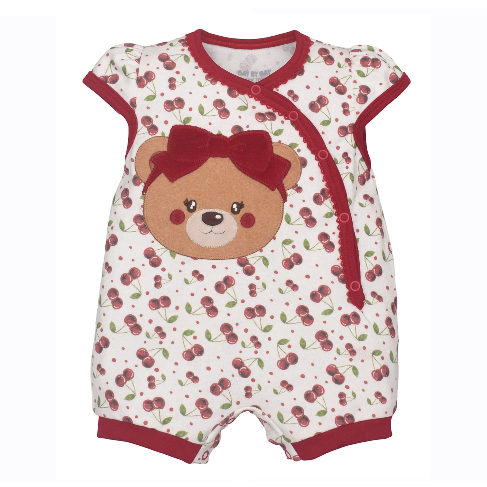 -	Macaquinho-Bebe-Suedine-Cerejinhas-Vermelho-e-Branco-Ursa-Bordada-1