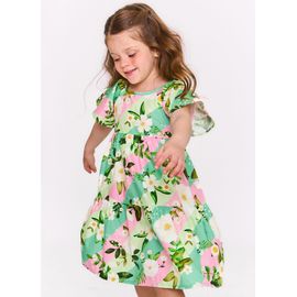 Vestido-Meninas-Floral-Aurora-Verde-e-Rosa-Decote-Costas-1