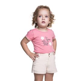 -	Conjunto-Meninas-Blusa-Rosa-Flor-Croche-Happy-e-Short-Creme-1