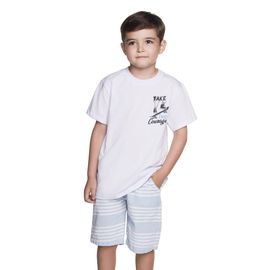 Conjunto-Meninos-Camiseta-Branca-Skate-e-Bermuda-Eco-Azul-Listrada-