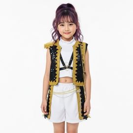 Conjunto-Fantasia-Infantil-Guerreira-do-K-Pop-Luxo-Rumi-1