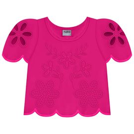 Blusa-Meninas-Manga-Curta-Cropped-Pink-Ombro-Flor-Vazada-Nanai-2