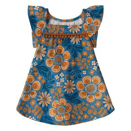 Vestido-Meninas-Trapezio-Malha-Azul-Anoitecer-Estampa-Flores-2
