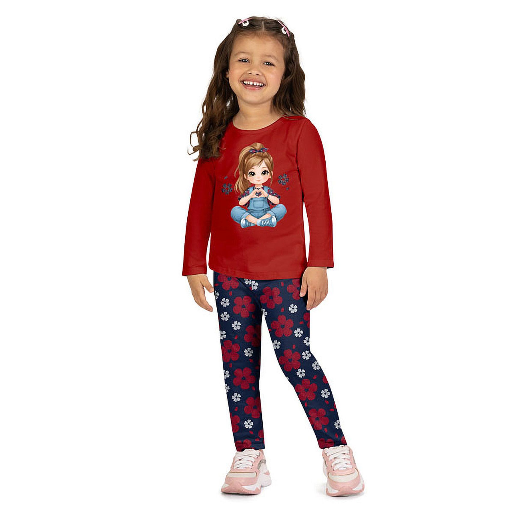 Conjunto-Meninas-Blusa-Longa-Vermelha-Menininha-e-Legging-Marinho-1