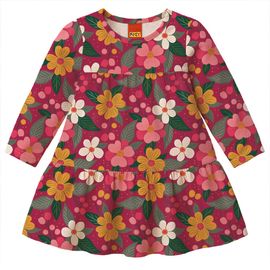 Vestido-Infantil-Manga-Longa-Malha-Floral-Vermelho-Hug-2
