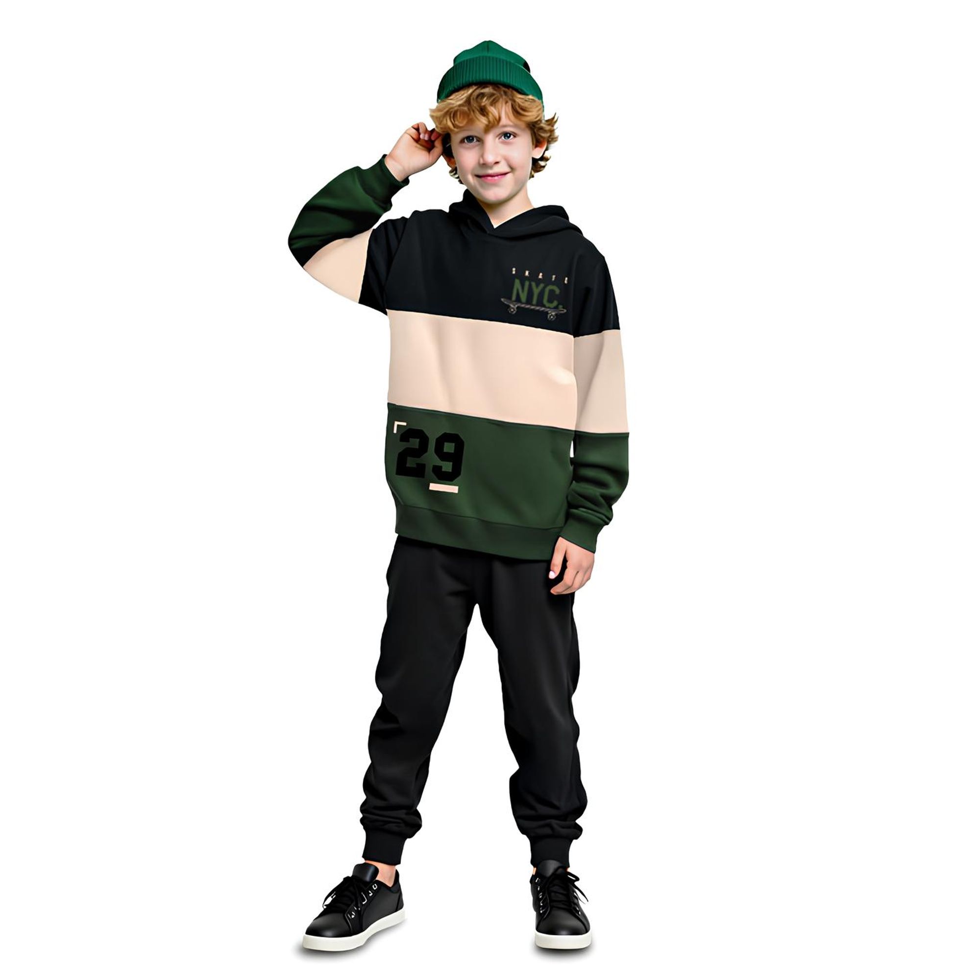 Conjunto-Meninos-Moletom-Blusao-Capuz-3-Cores-NYC-e-Calca-Preta-