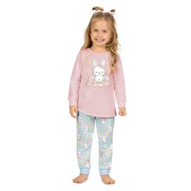 Pijama-Meninas-Longo-Moletom-Peluciado-Coelha-Rosa-e-Azul-Claro-1