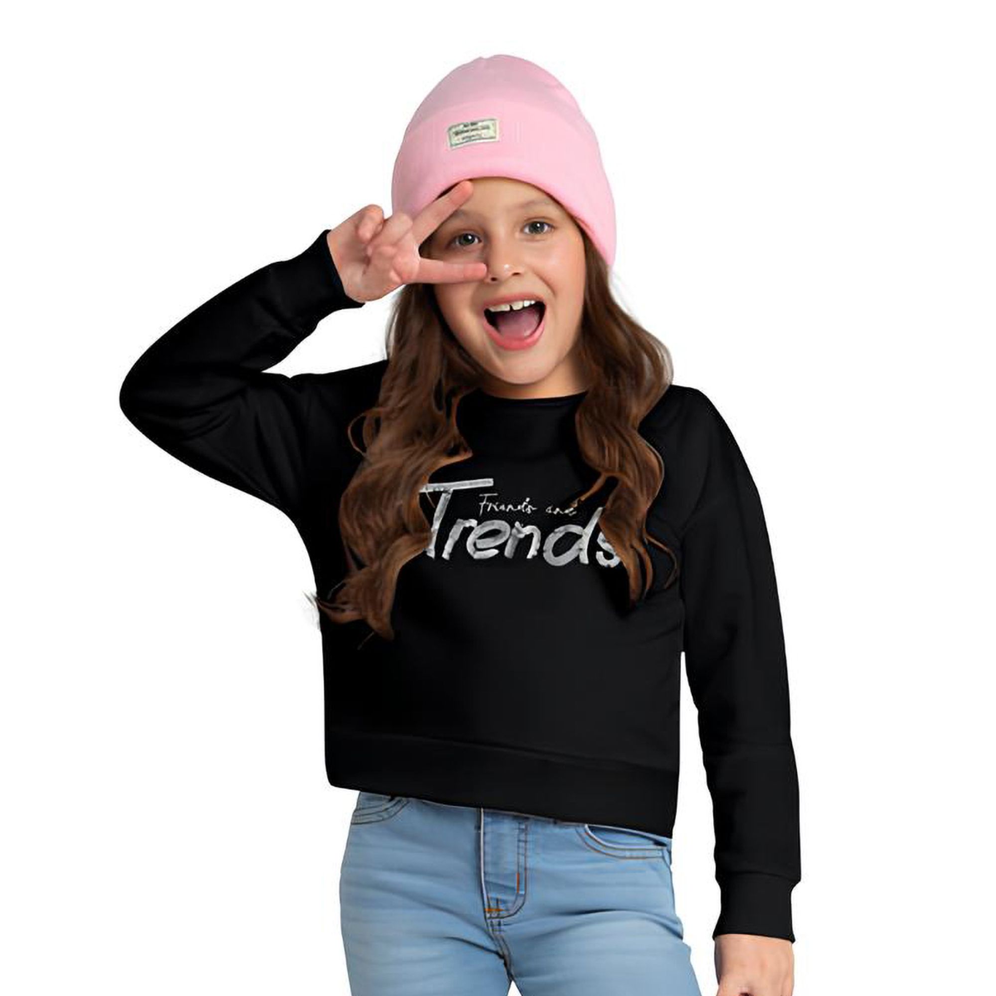 Blusa-Infantil-Cropped-Manga-Longa-Trends-Brilho-Preta-1