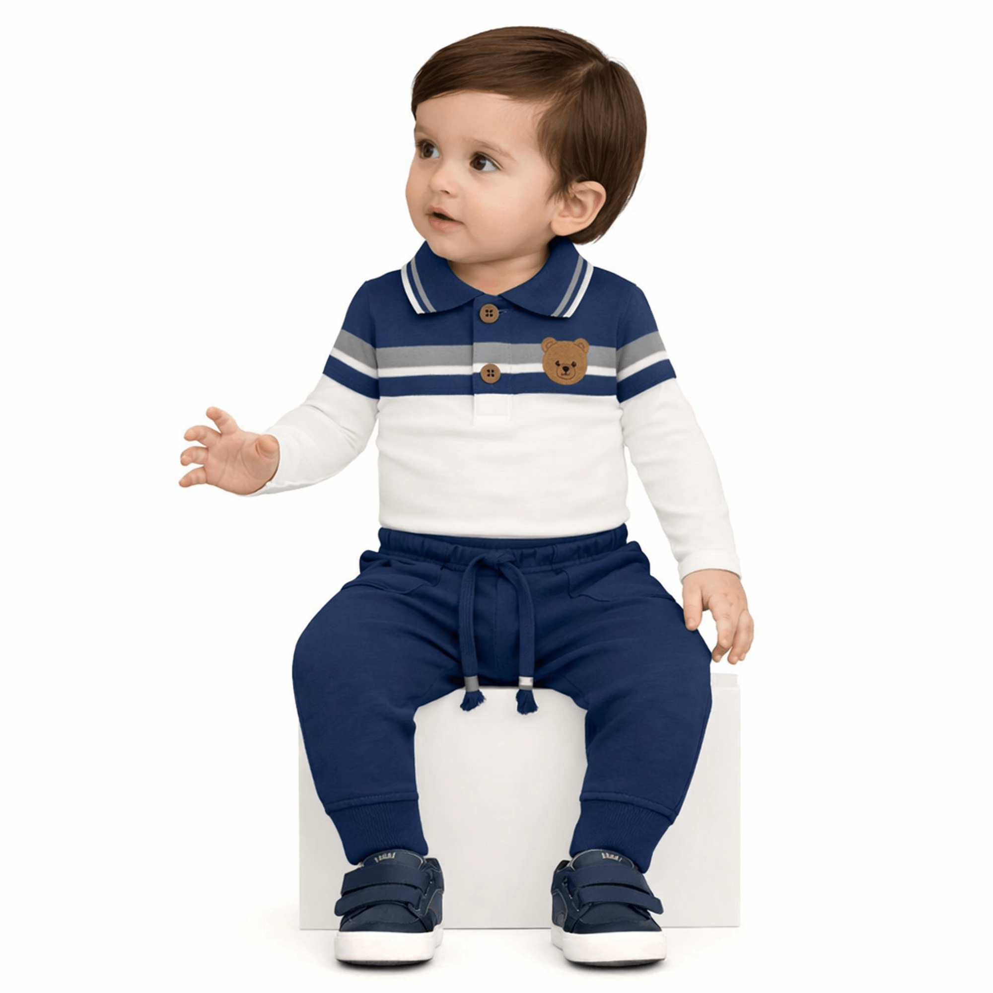 Conjunto-Bebe-Body-Polo-Manga-Longa-Azul-e-Branco-e-Calca-Azul-Milon
