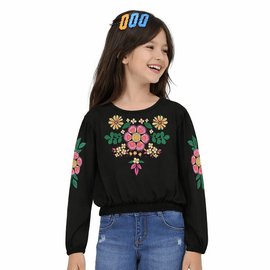 Blusa-Infantil-Manga-Longa-Preta-Estampa-Flores-Nanai-1