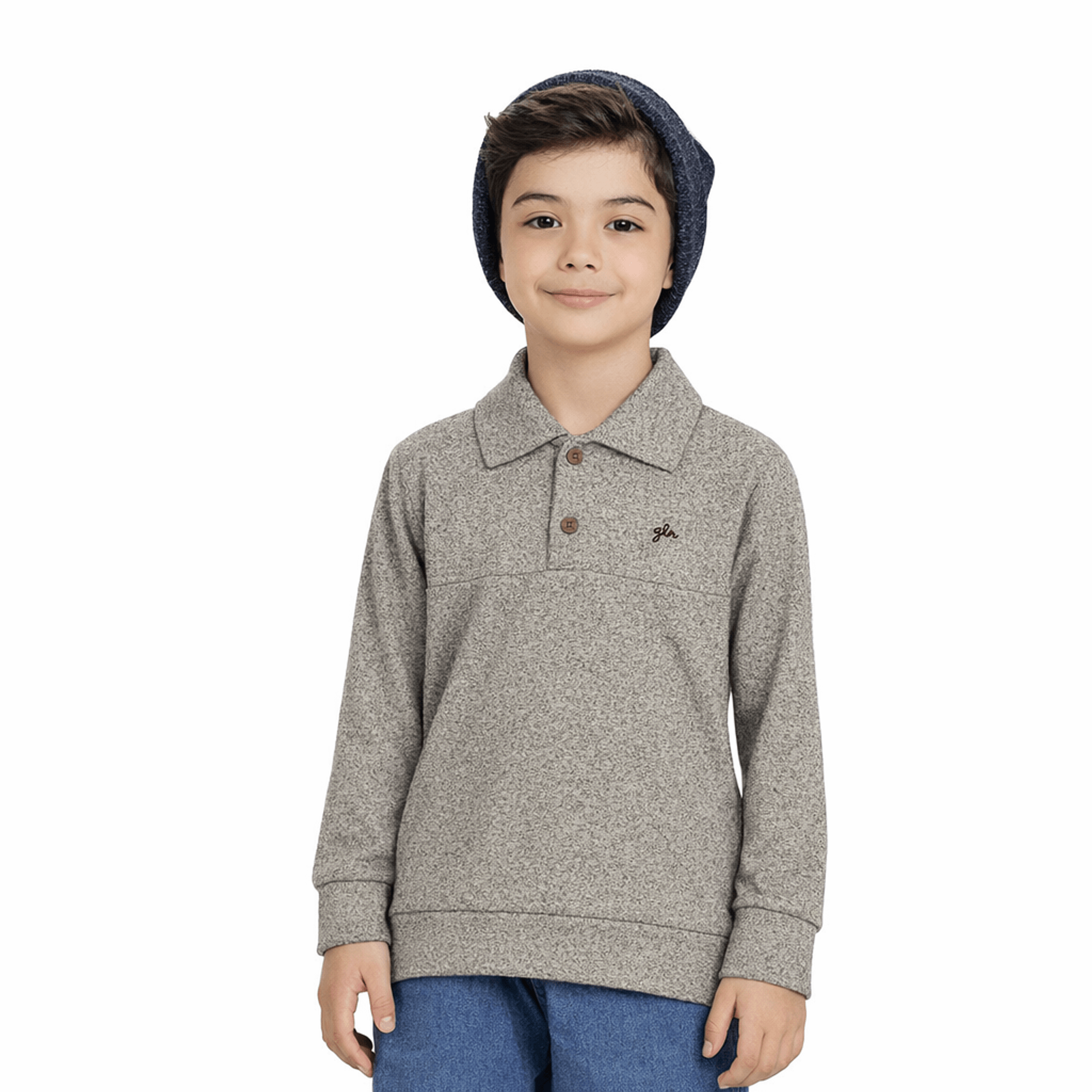 Camisa-Polo-Meninos-Manga-Longa-Cinza-Mescla-La-Grife-1