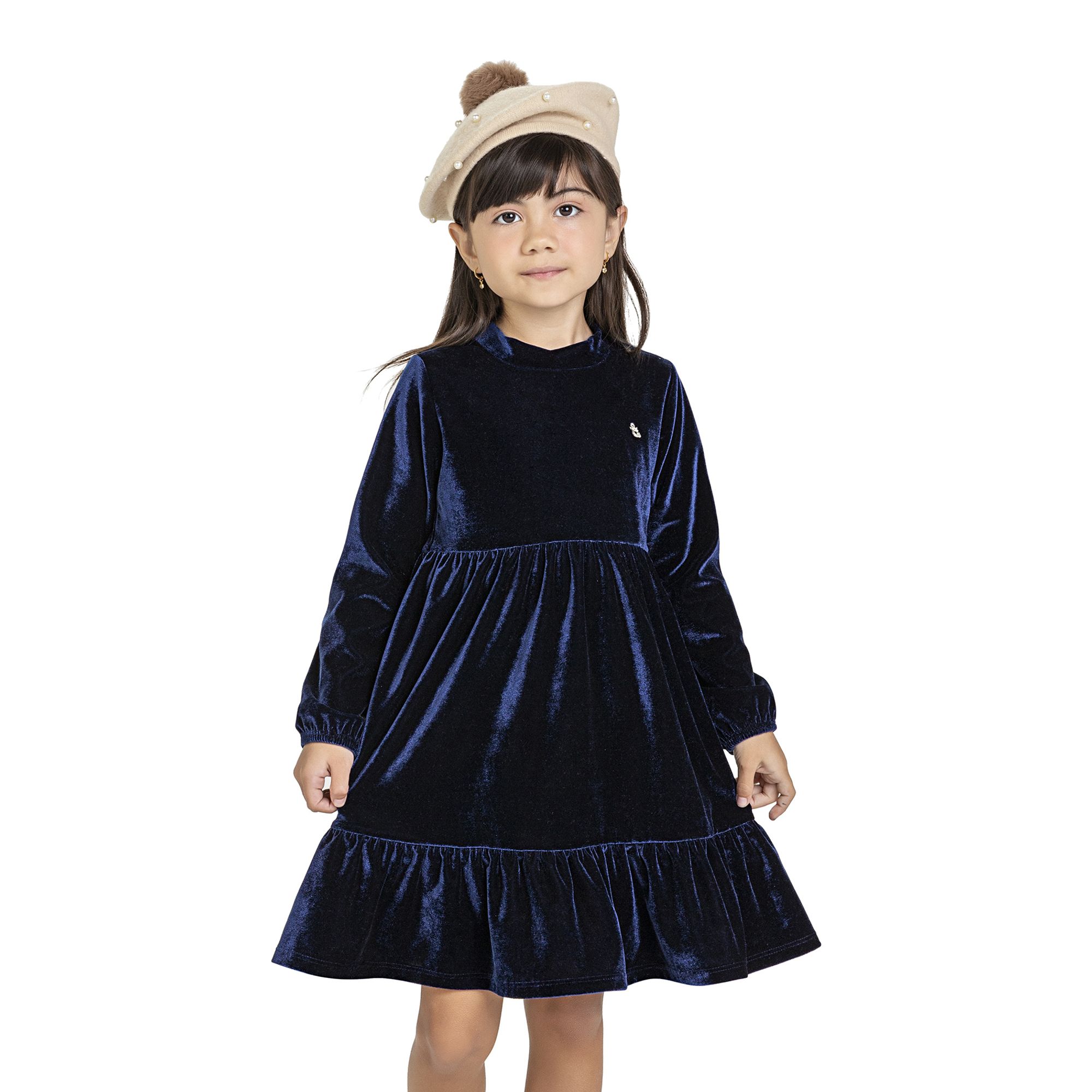 -Vestido-Meninas-Manga-Longa-Azul-Marinho-Veludo-Classic-1