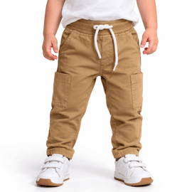 -Calca-Infantil-Cargo-Sarja-Marrom-Claro-Jogger-1