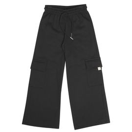 -Calca-Infantil-Meninas-Moletom-Preta-Cargo-Wide-Leg-2
