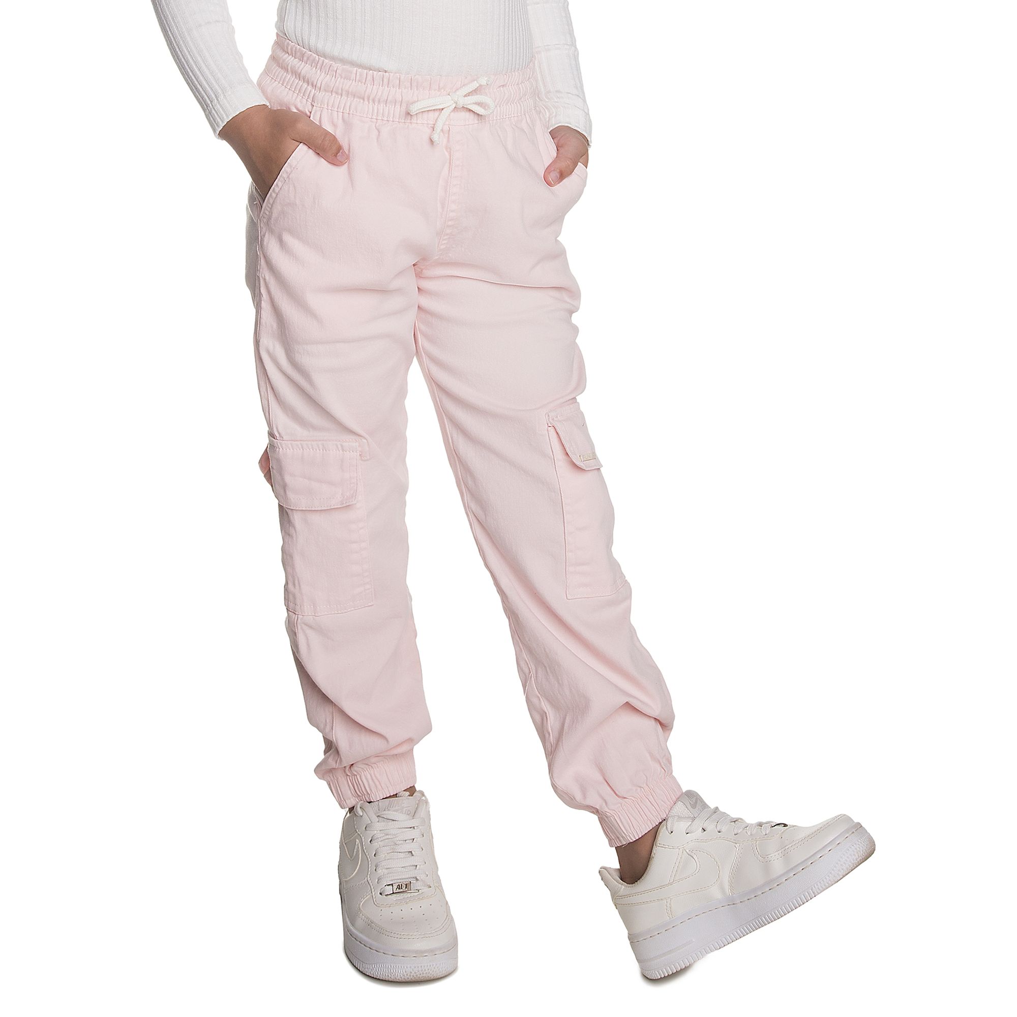 Calca-Meninas-Sarja-Comfort-Rosa-Claro-Jogger-Cargo-1