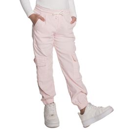 Calca-Meninas-Sarja-Comfort-Rosa-Claro-Jogger-Cargo-1