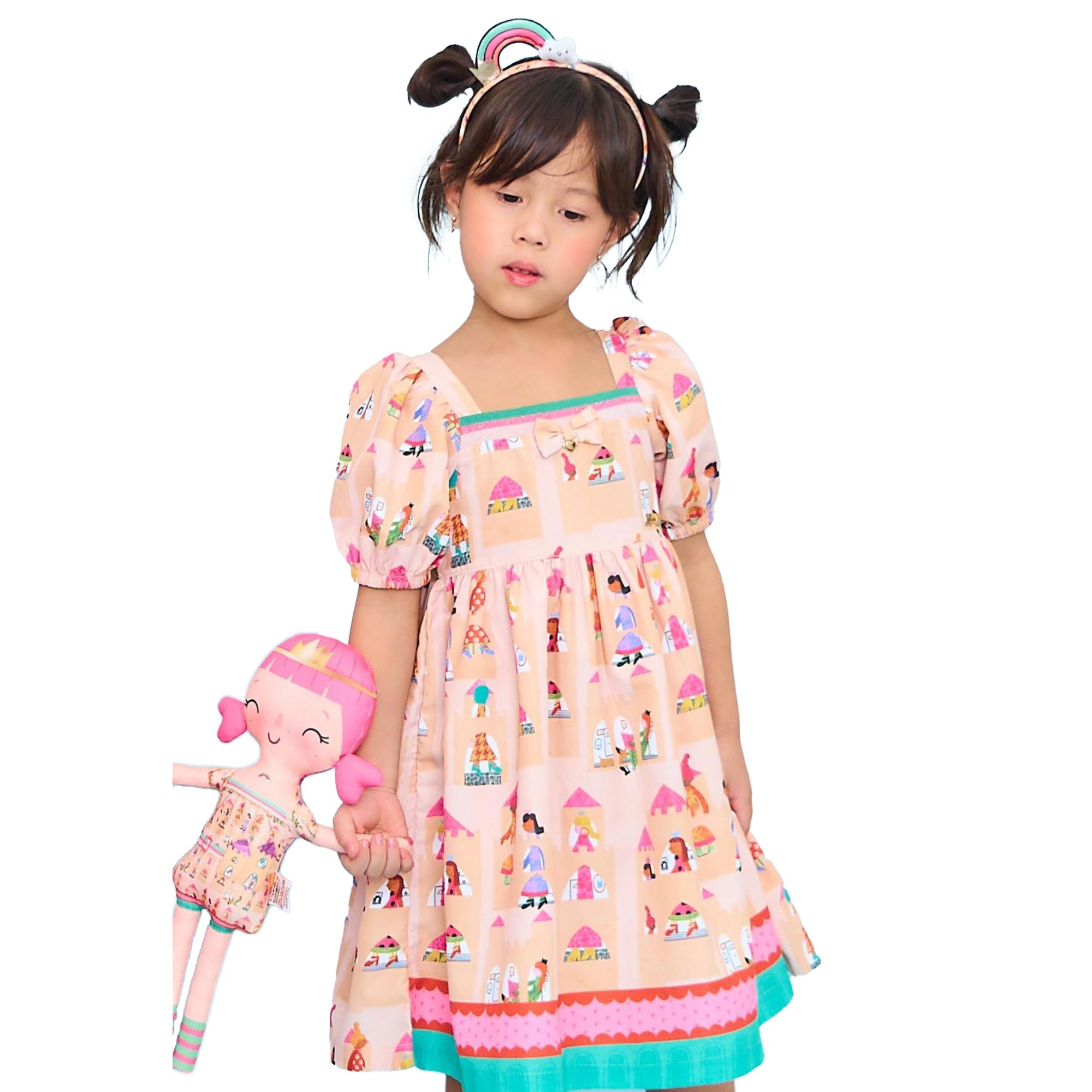 -Vestido-Infantil-Manga-Curta-La-No-Meu-Castelo-Areia-Alphabeto-1