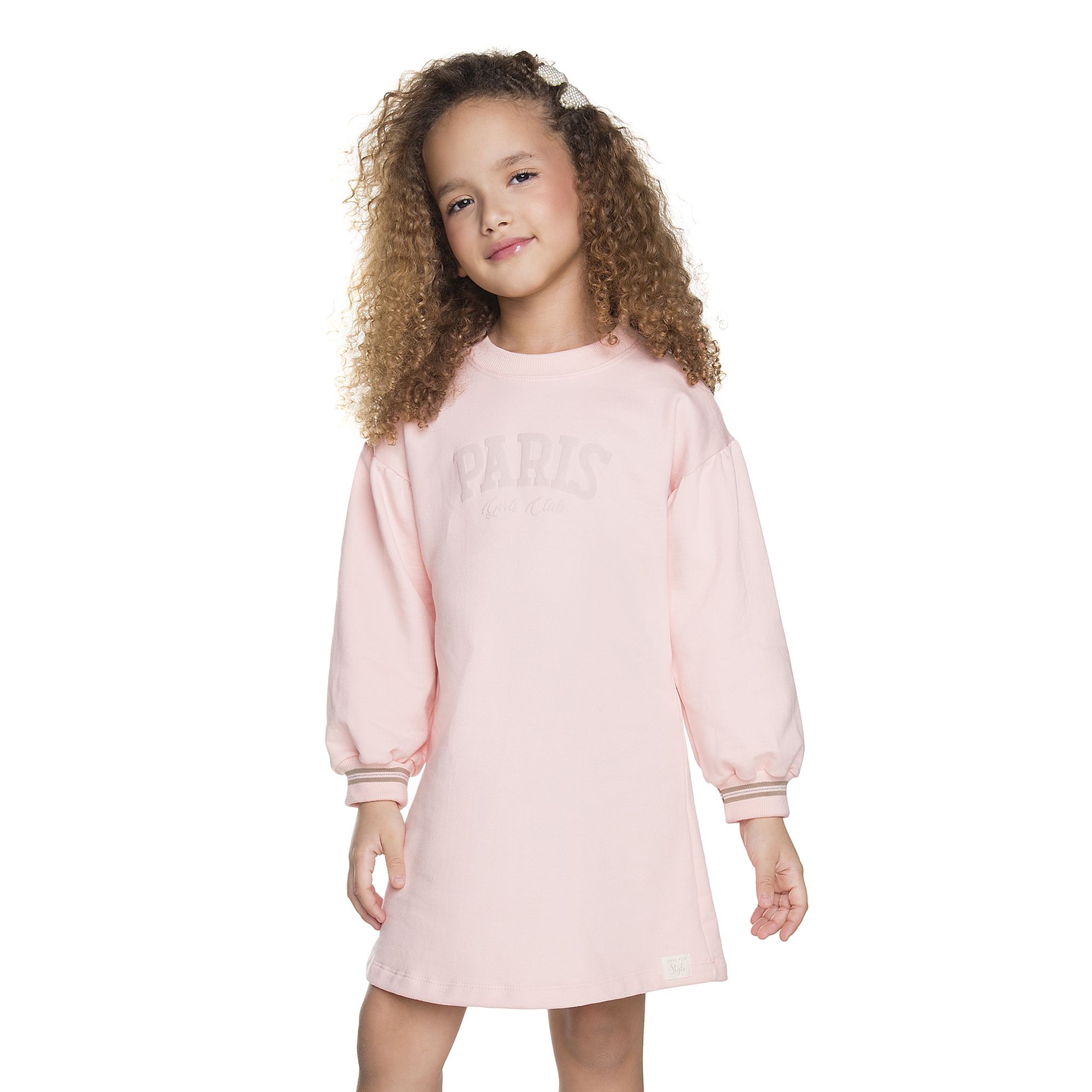 Vestido-Infantil-Manga-Longa-Moletom-Rosa-Paris-Girls-Club-1