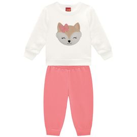 Conjunto-Meninas-Moletom-Mangas-Pelo-Raposa-Bordada-Neve-e-Calca-Rosa-2