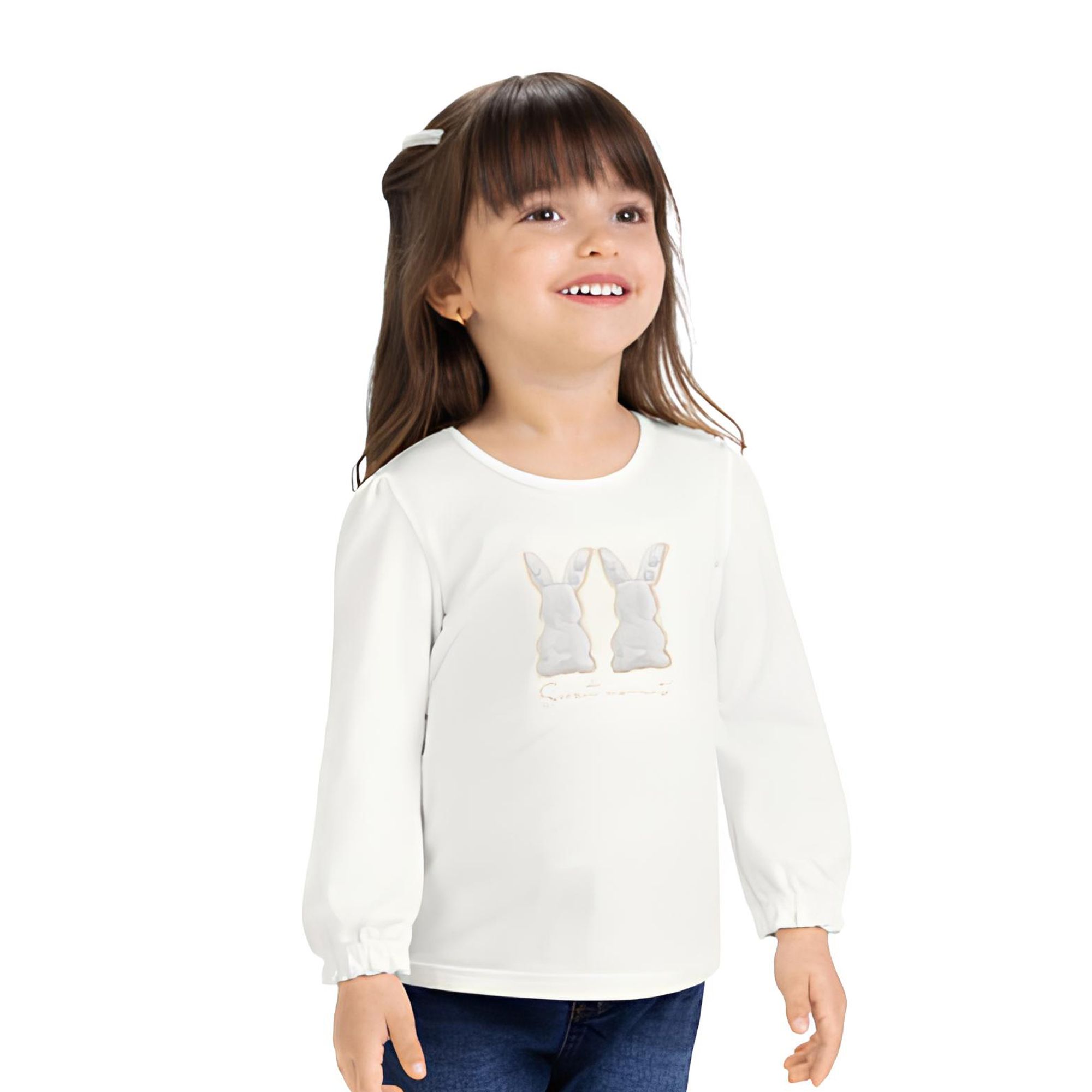 Blusa-Infantil-Manga-Longa-Off-White-Coelhinhos-Bordados-Perolas-Milon-1