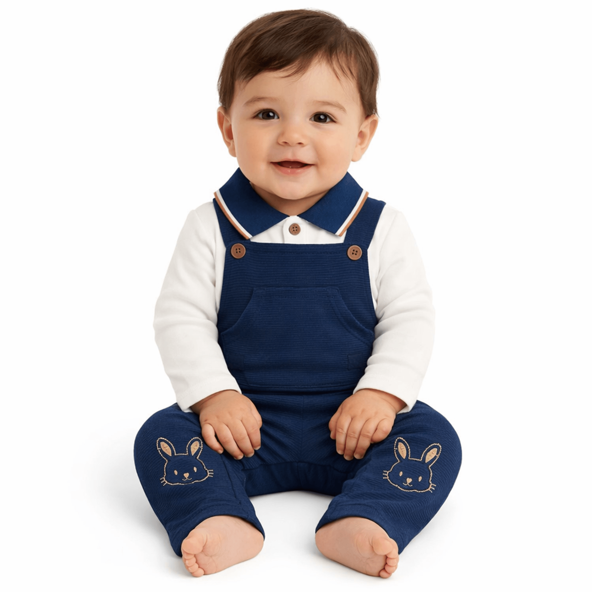 Conjunto-Bebe-Menino-Body-Polo-Branco-e-Jardineira-Azul-Coelhos-Milon-1